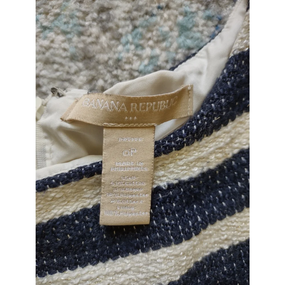 Banana Republic Black & White Wool Bucle' Striped Dress - Picture 7 of 8